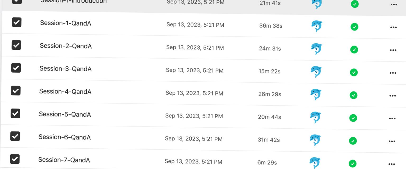 Bulk Actions Screenshot